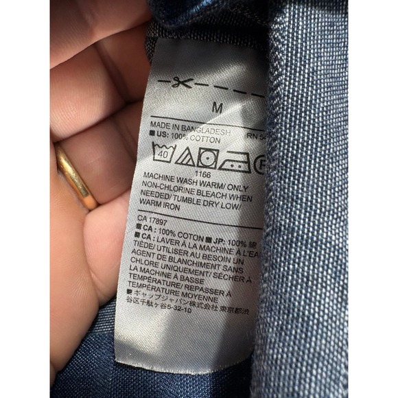 Banana Republic Mens Slim Fit Short Sleeve Button Down Shirt Medium‎ - Picture 6 of 8